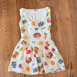 BAILEY ROSE Tan Farm Stand Corset Mini Dress M